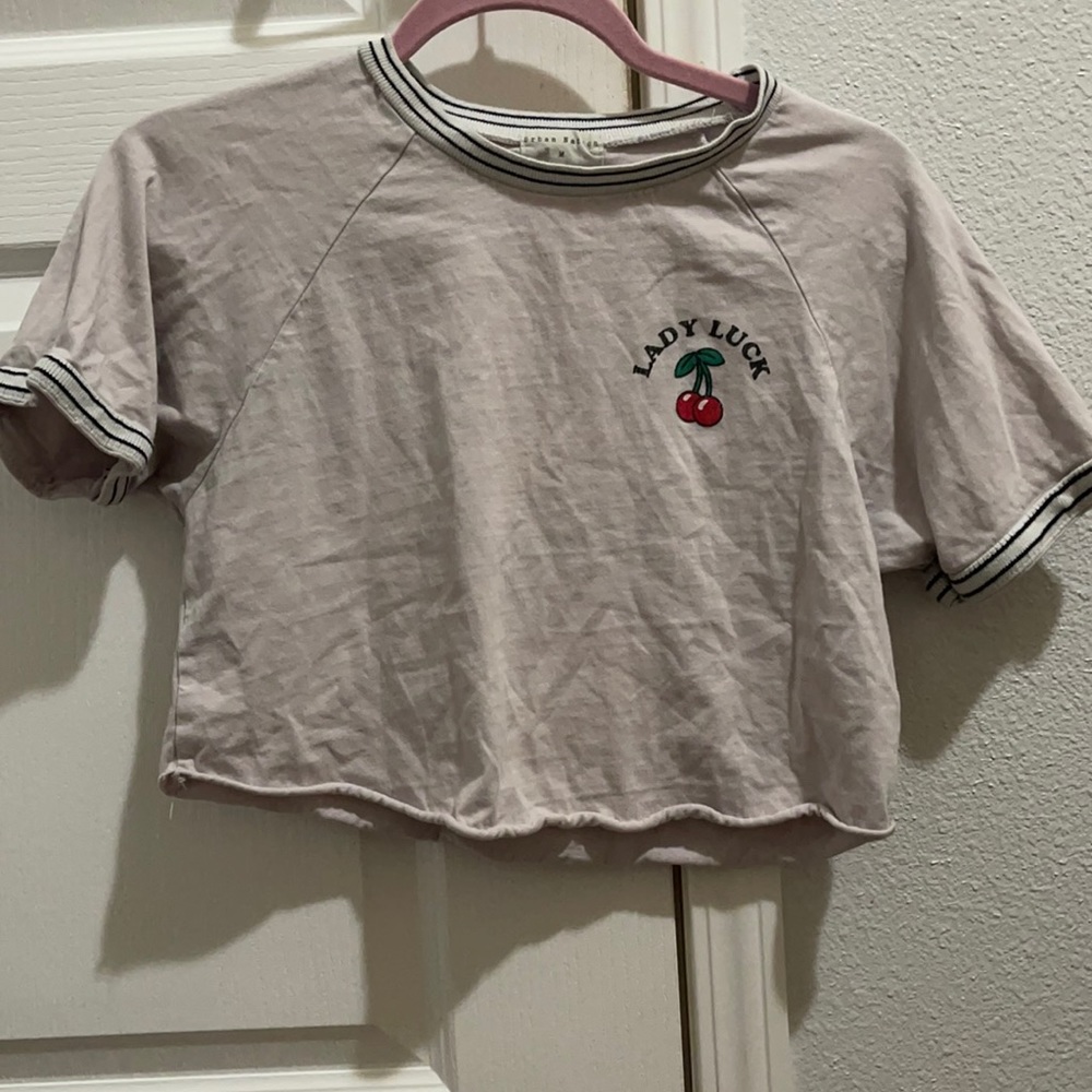 Urban Nation , cherry lady luck pink crop top